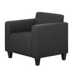 Fauteuil Santorini (met hocker) geweven stof - Hocker - Antraciet