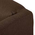 Fauteuil Savja geweven stof - Donkerbruin - Boxspring