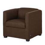 Fauteuil Savja Tissu - Marron foncé - Boxspring