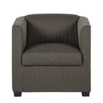 Fauteuil Savja geweven stof - Donkergrijs - Boxspring