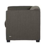 Fauteuil Savja geweven stof - Donkergrijs - Boxspring