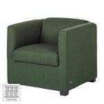 Fauteuil Savja geweven stof - Groen - Boxspring