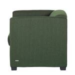 Fauteuil Savja geweven stof - Groen - Boxspring