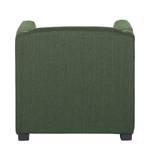 Fauteuil Savja geweven stof - Groen - Boxspring