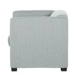 Fauteuil Savja geweven stof - Lichtgrijs - Boxspring