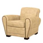 Fauteuil Porches Aspect cuir vieilli - Champagne