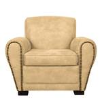 Fauteuil Porches antieke leerlook - Champagnekleurig