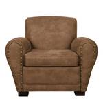 Fauteuil Porches antieke leerlook - Nougatkleurig