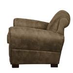 Fauteuil Porches Aspect cuir vieilli - Noix de muscade