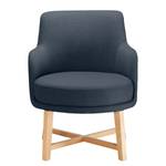 Fauteuil Siabu Tissu structuré - Bleu foncé