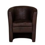 Fauteuil cocktail Sinclair XII Aspect vieux cuir mocca