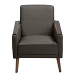 Fauteuil Smartt Tissu structuré - Gris marron - Gris marron