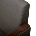 Fauteuil Smartt Tissu structuré - Gris marron - Gris marron