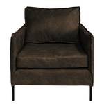 Fauteuil Southwell antieke leerlook - Bruingrijs