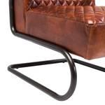 Fauteuil Stitch Cuir véritable Marron