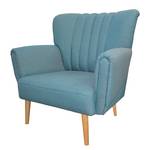 Fauteuil Svenson Tissu bleu aqua - Bleu clair mat