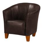 Fauteuil Sweetwater echt leer Donkerbruin