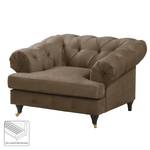 Fauteuil Thory antieke leerlook - Middel bruin