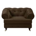 Fauteuil Thory fluweel - Bruin