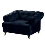 Fauteuil Thory fluweel - Donkerblauw