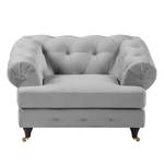 Fauteuil Thory Velours - Gris clair