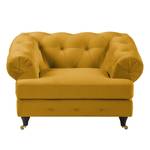 Fauteuil Thory Velours - Jaune moutarde