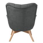 Fauteuil Tias geweven stof - Antraciet