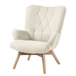 Fauteuil Tias geweven stof - Crème