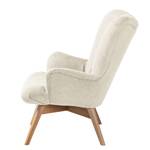 Fauteuil Tias geweven stof - Crème