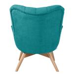 Fauteuil Tias geweven stof - Turquoise