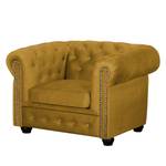 Fauteuil Torquay II Microfibre - Jaune moutarde