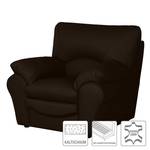 Fauteuil Torsby donkerbruin echt leer