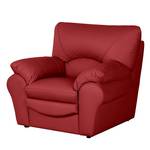 Fauteuil Torsby Cuir véritable rouge - Rouge