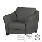 Fauteuil Toucy Cuir véritable anthracite