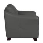 Fauteuil Toucy Cuir véritable anthracite