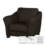 Fauteuil Toucy donkerbruin echt leer