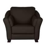 Fauteuil Toucy donkerbruin echt leer