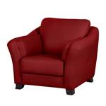 Fauteuil Toucy Cuir véritable rouge