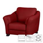 Fauteuil Toucy Cuir véritable rouge