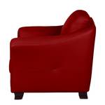 Fauteuil Toucy Cuir véritable rouge