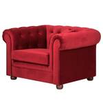 Fauteuil Upperclass Velours Avec coussins coussin Rouge