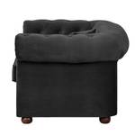 Fauteuil Upperclass Velours Avec coussins coussin Noir