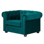 Fauteuil Upperclass Velours Avec coussins coussin Turquoise