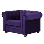 Sessel Upperclass Samtstoff - mit Kissen - Violett