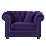 Sessel Upperclass Samtstoff - mit Kissen - Violett