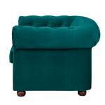 Fauteuil Upperclass fluweel - Petrolblauw