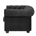 Fauteuil Upperclass fluweel - Zwart