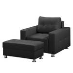 Fauteuil Upwell structuurstof - Antraciet - Met hocker