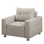 Fauteuil Upwell structuurstof - Kiezelkleurig - Met hocker