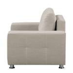 Fauteuil Upwell structuurstof - Kiezelkleurig - Met hocker